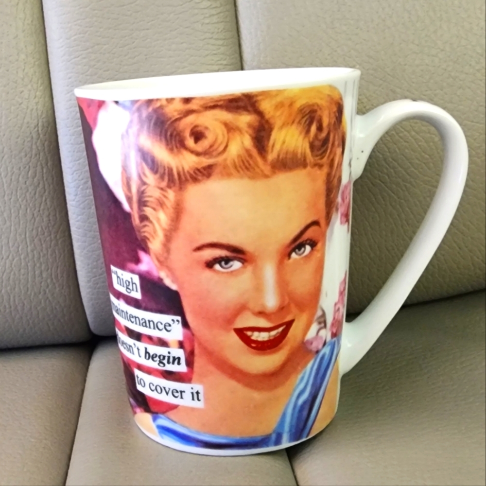 Coffee Mug "High Maintenance" Pin Up Girl